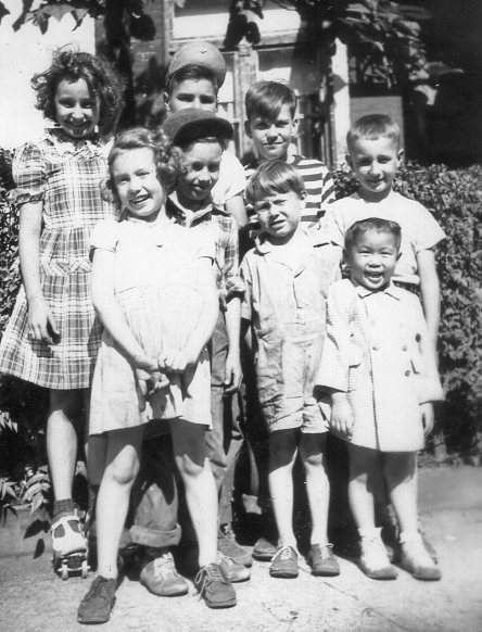 Ross Harano (first row, right) says the Midwest offered a fresh start to Japanese-Americans. "Racism was mostly a black white issue in those days," he says. "So we sort of squeezed into this whole thing." (Courtesy Ross Harano)