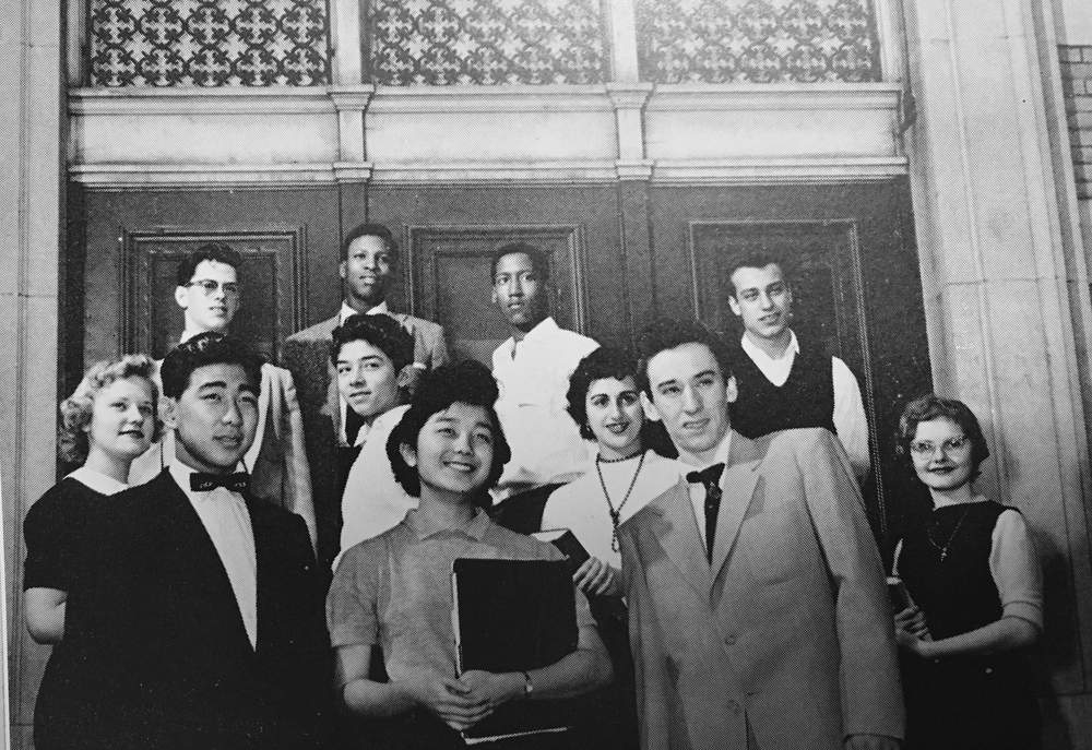 Some of Chicago’s young Japanese-Americans attended Robert A. Waller High School in the Lincoln Park neighborhood. (Courtesy Japanese American Service Committee Legacy Center)