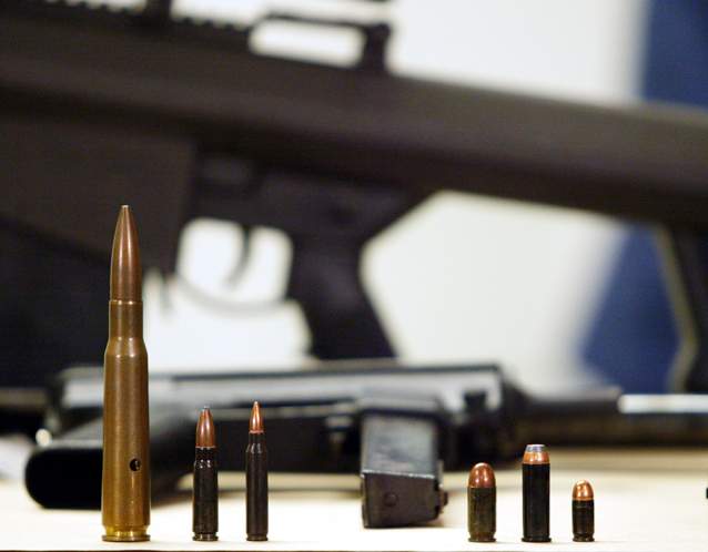 &amp;nbsp;At press conferences about plans to combat gun trafficking in Chicago, officials will display guns and ammunition they have seized in the city. Most guns police seize come from Indiana and other states where firearms laws are more lax, police and researchers have found.&amp;nbsp; (AP Photo\/Nam Y. Huh)&amp;nbsp;