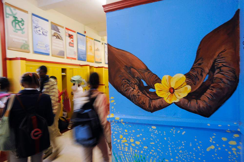 The halls of North Lawndale College Prep&amp;nbsp;(AP Photo\/Paul Beaty)